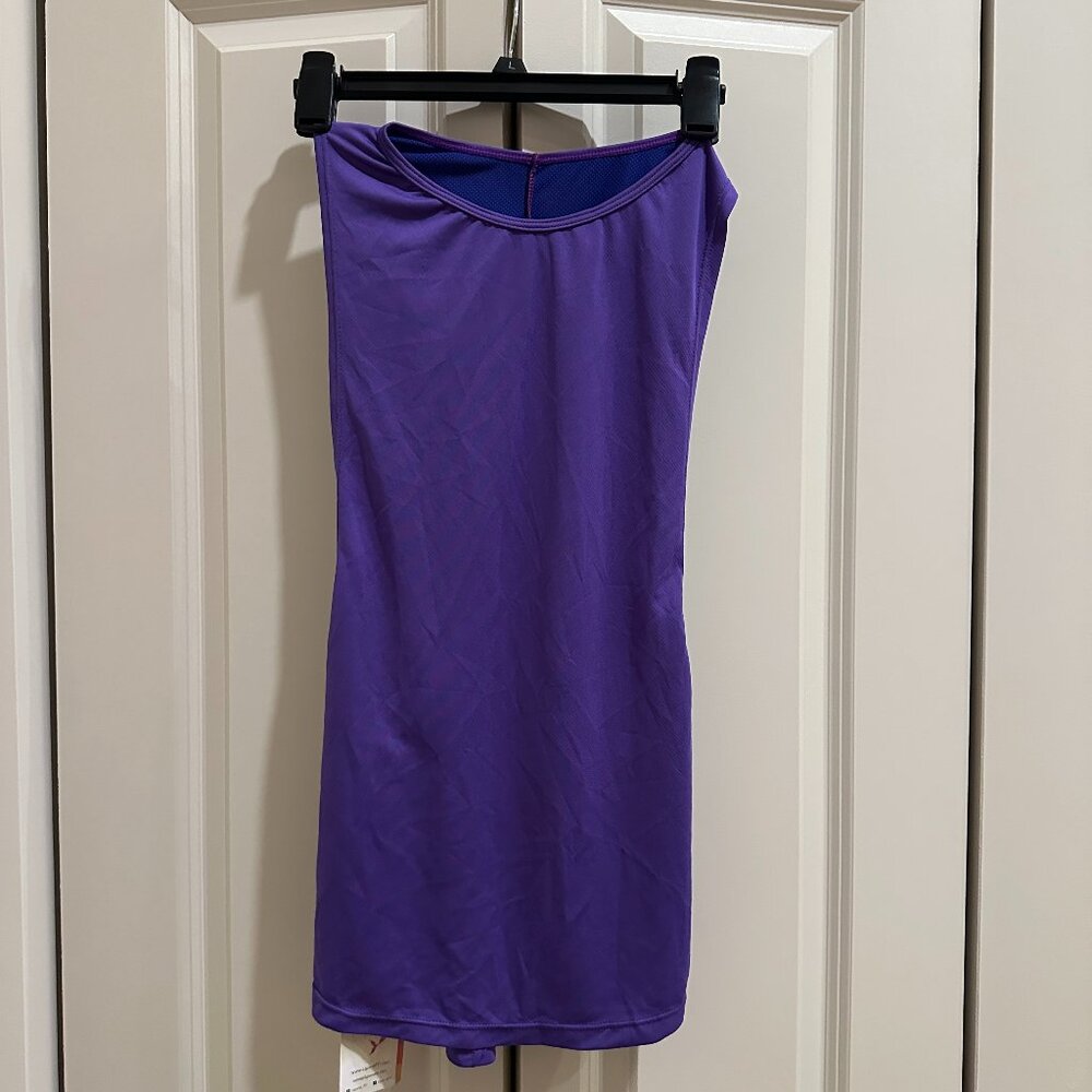 Ligiana Fit Purple Open Back Athletic Tank Top | Twist Back Workout Cami Size S